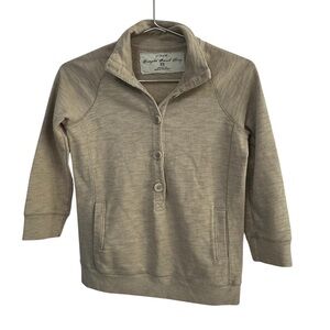 J. Crew Rumpled French Terry Cotton Tan Pullover Women’s XS Sweatshirt MINTY